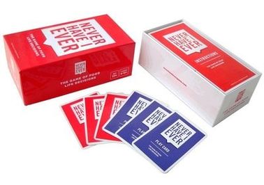 Never Have I Ever Game Flash Cards For Adult , Custom Flash Card Printing Services